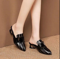 Showlu Fashion Store 0 Women Cute Sweet High Quality Beige Bezel Slip on Stiletto Lady Classic Comfort Stylish Heel Shoes Zapato Negro Tacon E5867