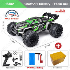 Showlu Fashion Store 0 ZWN 1:16 70KM/H Or 50KM/H 4WD RC Car With LED Remote Control Cars High Speed Drift Monster Truck for Kids vs Wltoys 144001 Toys