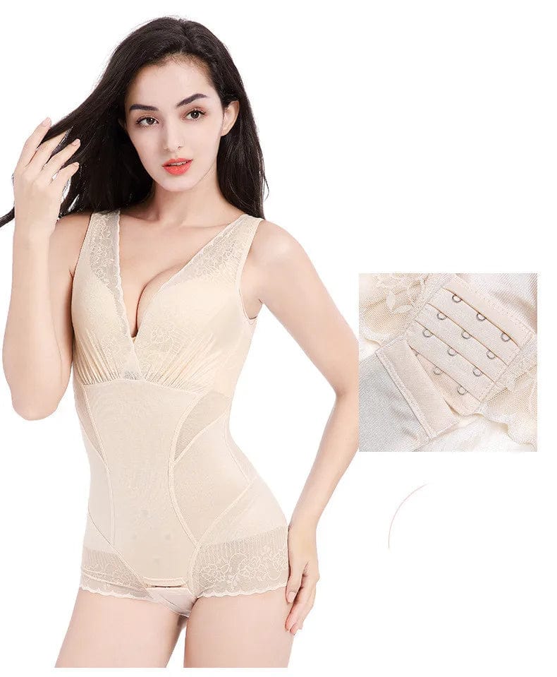  Showlu Fashion Store 0086 skin color / M / CHINA ZYSK Women Full Body Shapewear High Waist Body Shaping Underwear Waist Trainer Underbust Bodysuit Slimming Seamless Shapewear