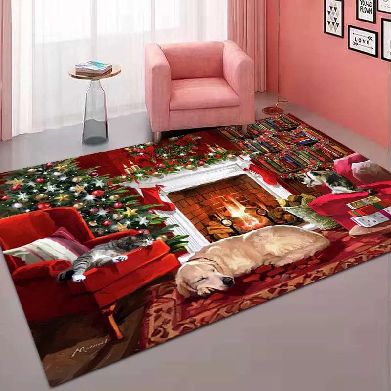 Showlu Fashion Store 01 / 60x90cm 24x36inch Christmas Decorations Carpet for Living Room Home Decor Sofa Table Large Area Rug Bedroom Entrance Doormat Bathroom Non-slip Mat