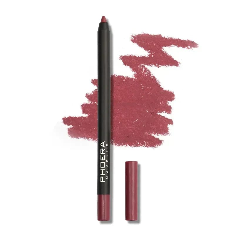  Showlu Fashion Store 01 Lasting Nude Brown Lip Liner Pen Matte Lipstick Pen Waterproof Lips Makeup Women Sexy Red Non-stick Cup Lips Contour Cosmetics