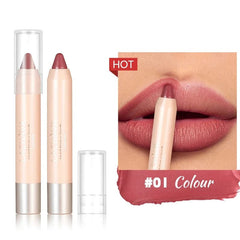  Showlu Fashion Store 01 Matte Nude Brown Lipliner Pen Waterproof Lasting Non-stick Cup Plumping Natural Contouring Lipstick Pencil Lips Makeup Cosmetics