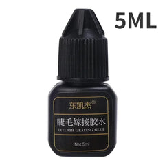 Showlu Fashion Store 02 Black Grafted Eyelash Glue 5ml Waterproof Quick Drying Lasting Semi-Permanent No Irritant Eyelashes Extension Glue Makeup Tools