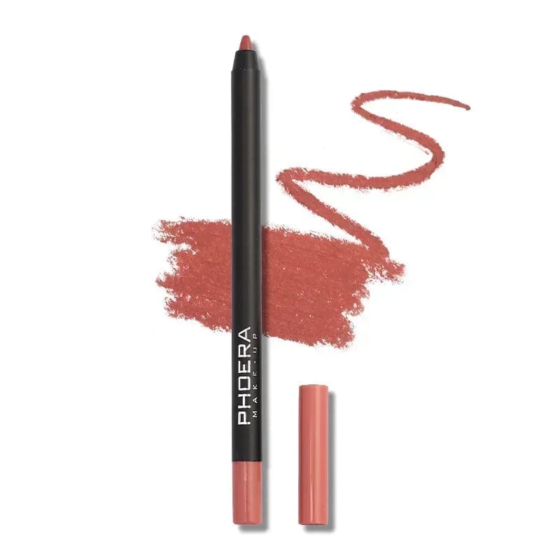  Showlu Fashion Store 02 Lasting Nude Brown Lip Liner Pen Matte Lipstick Pen Waterproof Lips Makeup Women Sexy Red Non-stick Cup Lips Contour Cosmetics