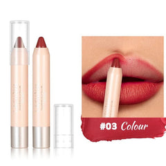  Showlu Fashion Store 03 Matte Nude Brown Lipliner Pen Waterproof Lasting Non-stick Cup Plumping Natural Contouring Lipstick Pencil Lips Makeup Cosmetics