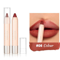  Showlu Fashion Store 06 Matte Nude Brown Lipliner Pen Waterproof Lasting Non-stick Cup Plumping Natural Contouring Lipstick Pencil Lips Makeup Cosmetics