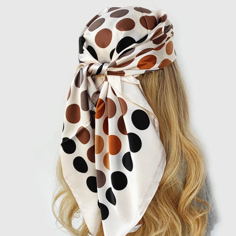 Showlu Fashion Store 09 / 90X90CM 90*90CM Kerchief Fashion Print Satin Silk Scarves Popular Colour Square Shawls Luxury Sunscreen New Headcloth foulard muffler