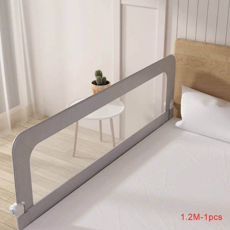 SHOWLU FASHION STORE 1.2m Grey New Arrival Bed Rail Guard for Baby Crib Rails No-assembly Bed Protective Barrier for Kids Safe Fence