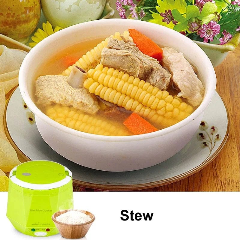 Showlu Fashion Store 1.6L Mini Rice Cooker Heating Lunch Box Portable Constant Temperature Food Steamer Multifunction Pot For Car Truck 12/24V