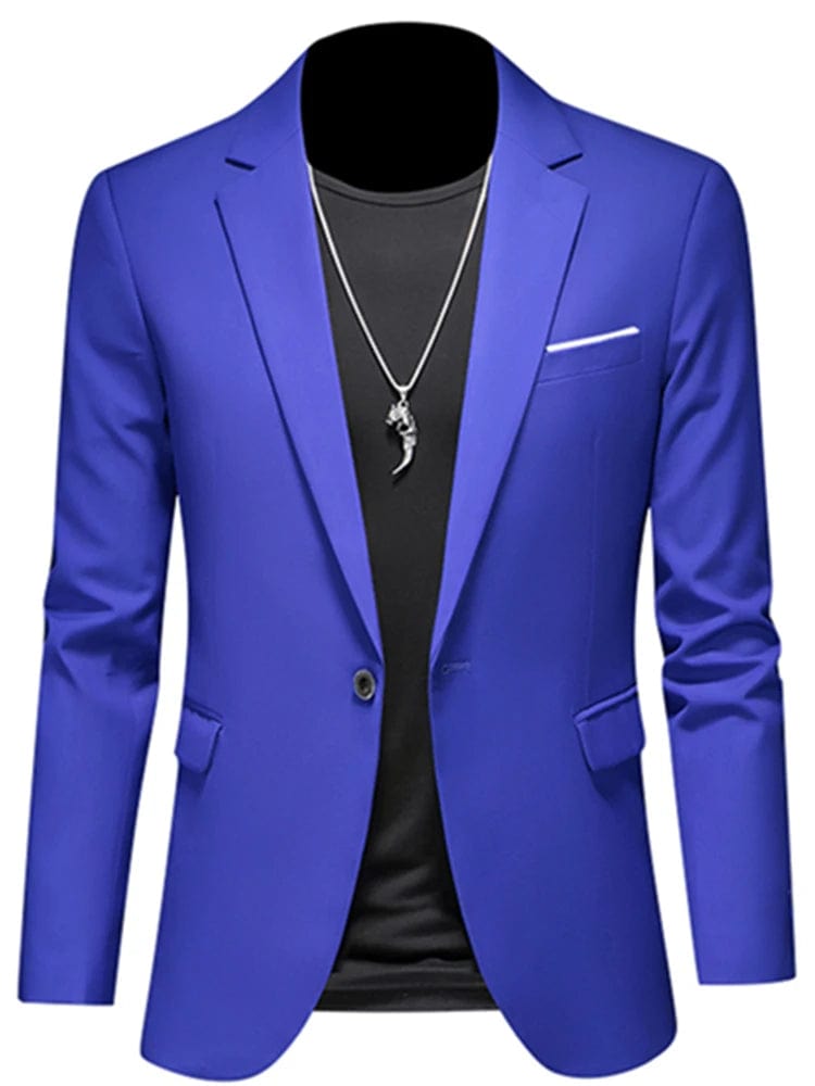 Showlu Fashion Store 1 Button Bao Lan / Asian 6XL is US 3XL 2023 Fashion New Men's Leisure Casual Boutique Business Solid Color Slim Fit Suit Blazers Jacket Dress Coat