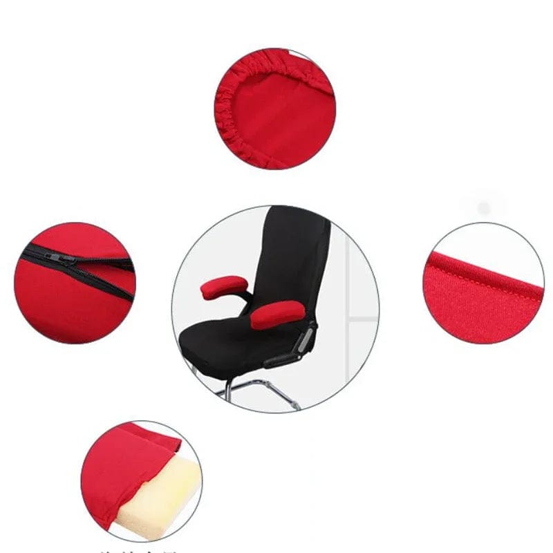 Showlu Fashion Store 1 Pair Computer Chair Armrest Covers with Sponge Spandex Stretch Office Chair Armrest Covers Removable Seat Arm Rest Covering