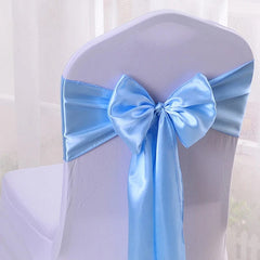 SHOWLU FASHION STORE 10/100pcs Satin Chair Bow Sashes Wedding Chair Knots Ribbon Butterfly Ties For Party Event Hotel Banquet Home Decoration