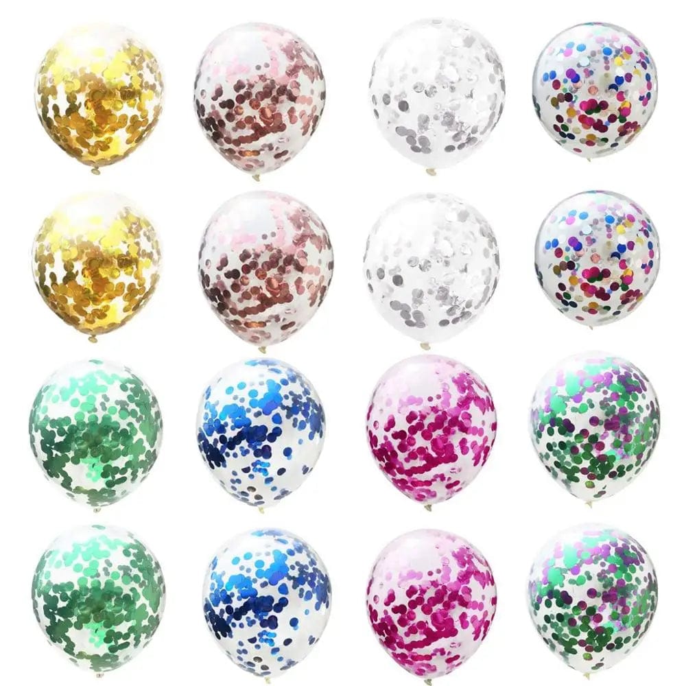 Showlu Fashion Store 10/20 Star Confetti Balloons Metallic Confetti Latex Transparent Ballon Baby Shower Birthday Party Wedding Decoration Ball Globo