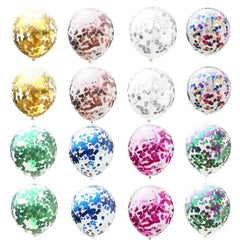 Showlu Fashion Store 10/20 Star Confetti Balloons Metallic Confetti Latex Transparent Ballon Baby Shower Birthday Party Wedding Decoration Ball Globo