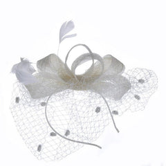  Showlu Fashion Store 10-20cm / Creamy-white (headband) European-Style Women's Court Ladies Dinner Party Headdress Hat