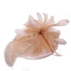  Showlu Fashion Store 10-20cm / Meat pink (hairpin) European-Style Women's Court Ladies Dinner Party Headdress Hat