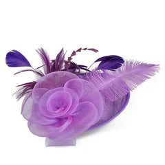  Showlu Fashion Store 10-20cm / Purple (hairpin) European-Style Women's Court Ladies Dinner Party Headdress Hat