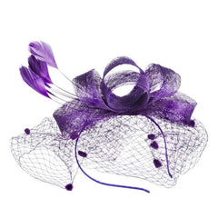  Showlu Fashion Store 10-20cm / Purple (headband) European-Style Women's Court Ladies Dinner Party Headdress Hat