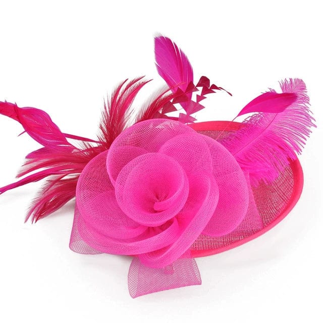  Showlu Fashion Store 10-20cm / Rose red (hairpin) European-Style Women's Court Ladies Dinner Party Headdress Hat