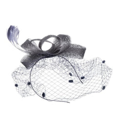  Showlu Fashion Store 10-20cm / Silver Gray (hairpin) European-Style Women's Court Ladies Dinner Party Headdress Hat