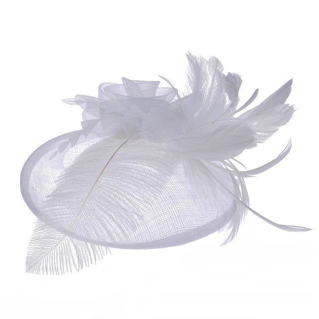  Showlu Fashion Store 10-20cm / White (hairpin)) European-Style Women's Court Ladies Dinner Party Headdress Hat