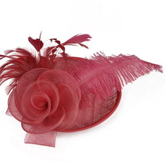  Showlu Fashion Store 10-20cm / Wine Red (hairpin) European-Style Women's Court Ladies Dinner Party Headdress Hat