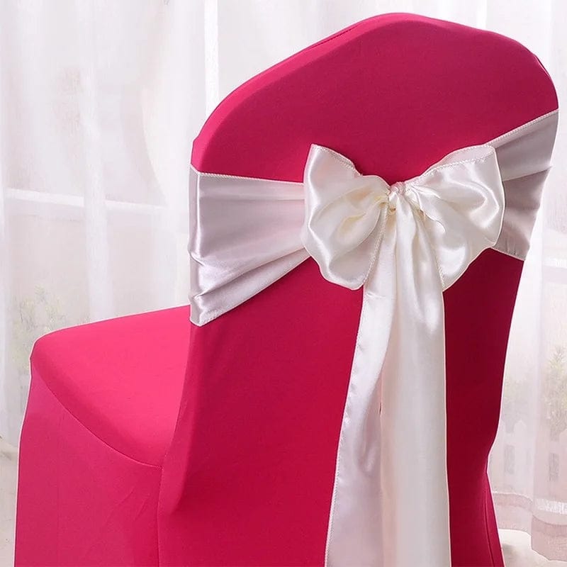 SHOWLU FASHION STORE 10/50/100pcs/Lot Satin Chair Bow Sashes Wedding Indoor Outdoor Chair Ribbon Butterfly Ties Party Event Hotel Banquet Decoration