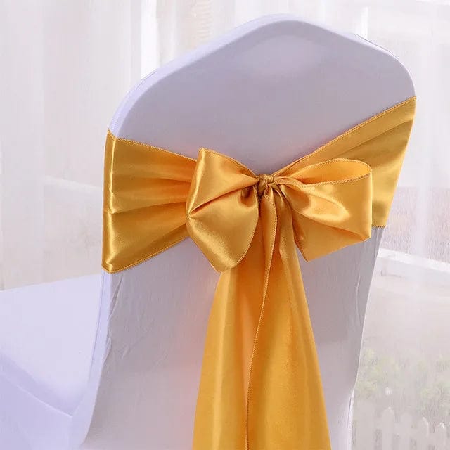 SHOWLU FASHION STORE 10/50/100pcs/Lot Satin Chair Bow Sashes Wedding Indoor Outdoor Chair Ribbon Butterfly Ties Party Event Hotel Banquet Decoration