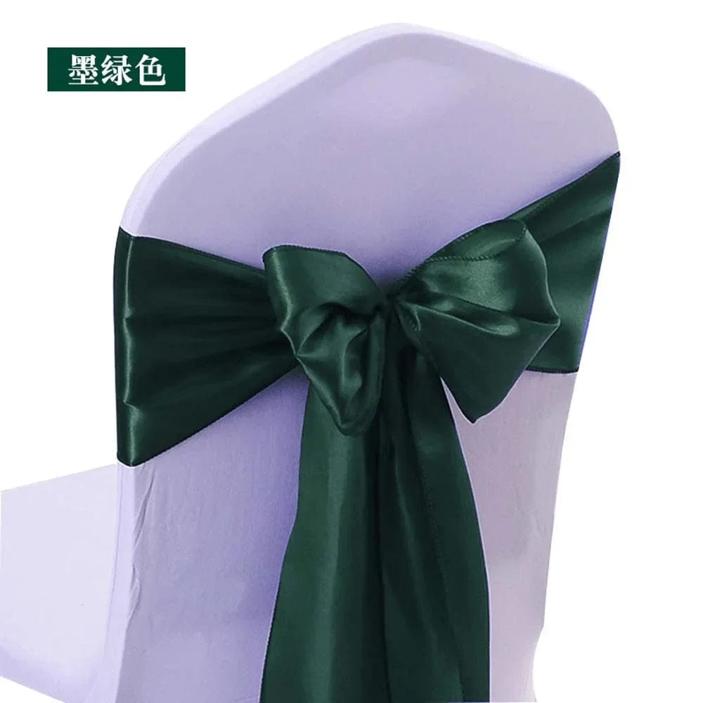 SHOWLU FASHION STORE 10/50pcs Chair Sashes Elastic Stretch Chair Bow Band Hotel Wedding Banquet Chair Decor Birthday Party Outdoor Camping Chair Sash