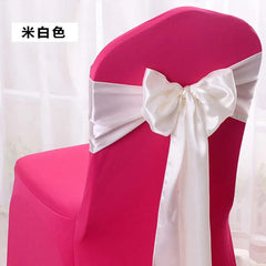 SHOWLU FASHION STORE 10/50pcs Chair Sashes Elastic Stretch Chair Bow Band Hotel Wedding Banquet Chair Decor Birthday Party Outdoor Camping Chair Sash