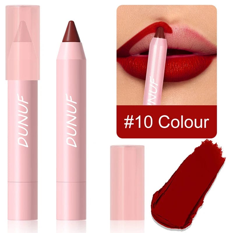  Showlu Fashion Store 10 Nude Brown Lip Liner Pencil Labial Makeup Waterproof Matte Lipstick 18 Color Red Contour Tint Crayon Pen Lip Contouring Cosmetic