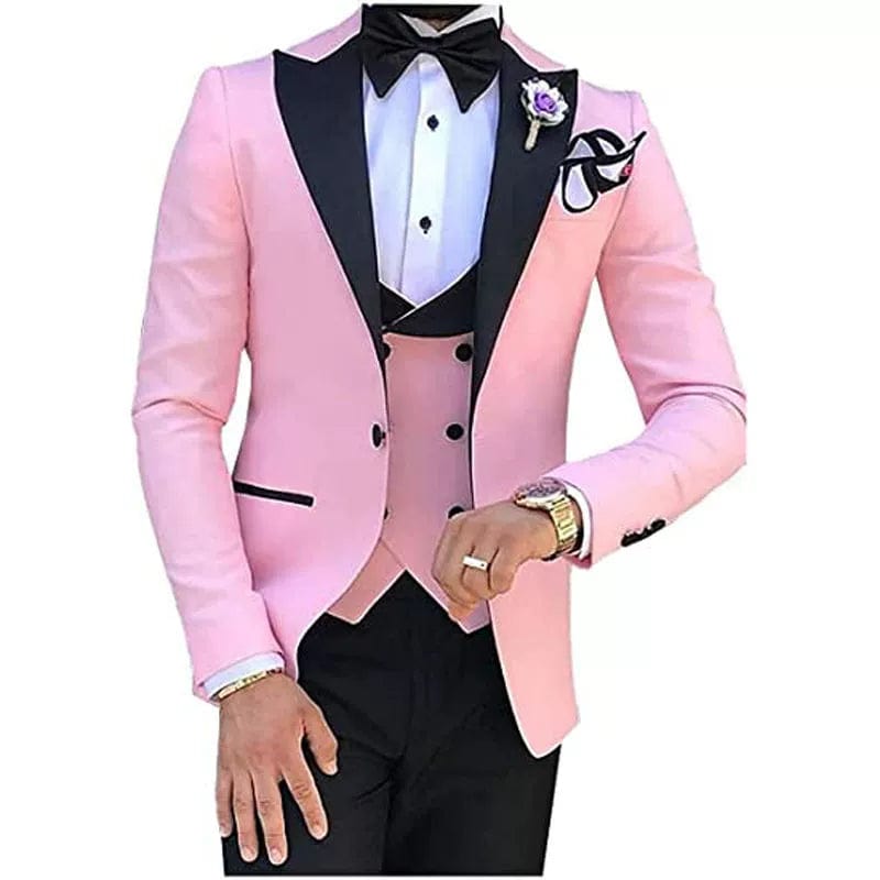  Showlu Fashion Store 10 / S(About 130kg) Fancy Men's Wedding Slim-Fit Korean Style Suit