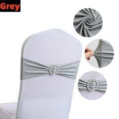 Showlu Fashion Store 100/50/10pcs Elastic Chair Knot Wedding Decoration Buckle Sashes Back Cover Mariage Hotel Home Seat Elegant Modern Ribbon Decors