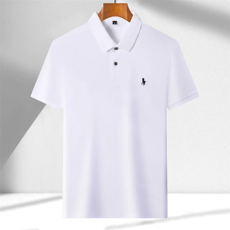 SHOWLU FASHION STORE 100% cotton high-end short sleeve POLO shirt men's summer fashion designer horse logo brand embroidered Luxury casual T-shirt