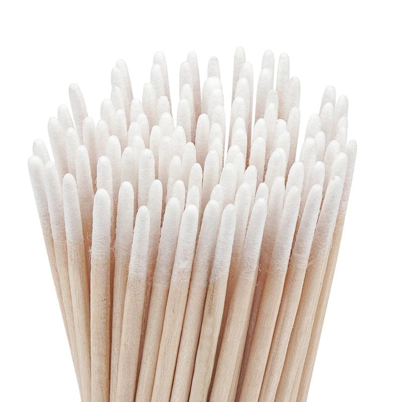 Showlu Fashion Store 100 pcs 100/300 Pcs Disposable Ultra-small Cotton Swab Brush Lint Free Micro Wood Makeup Brushes Eyelash Extension Glue Removing Tools