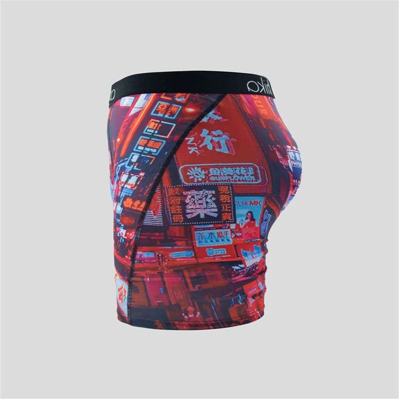  Showlu Fashion Store 1088 / 1pc / L Sexy Men Underwear Boxers Cueca Male Panties Lingerie Men Underpants Boxershorts Plus Size Fashion Print XXXL Man Boxer Briefs