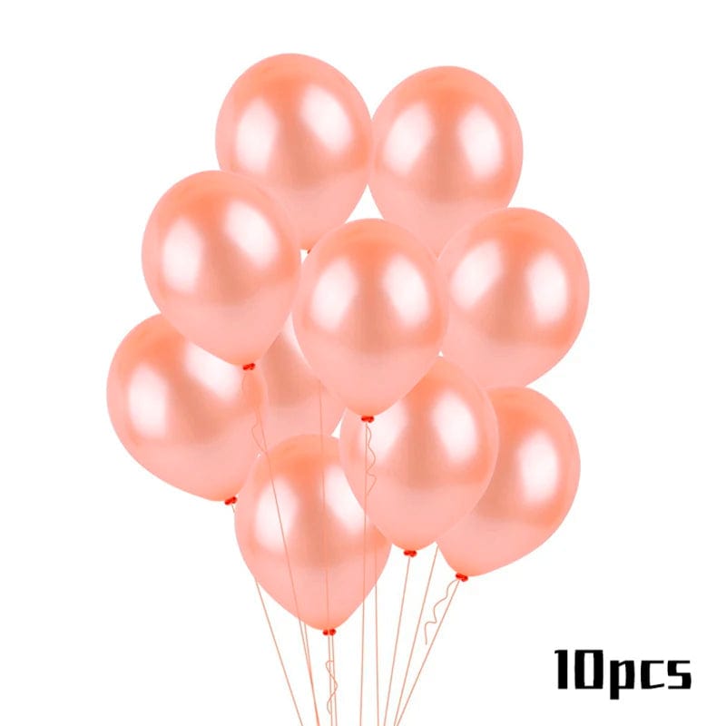 Showlu Fashion Store 10pcs balloons b Birthday Party Decorations Rose Gold Cake Stand Adult Birthday Party Tablecoth Napkins Anniversaire Wedding Decor Party Supplies