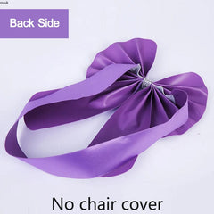 Showlu Fashion Store 10pcs/lot Burgundy PPC Chair Sashes Weddin Decoration With Elastic Chair Ribbon Bows Spandex Royal Blue For Party Hotel