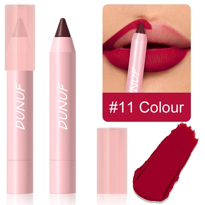  Showlu Fashion Store 11 Nude Brown Lip Liner Pencil Labial Makeup Waterproof Matte Lipstick 18 Color Red Contour Tint Crayon Pen Lip Contouring Cosmetic