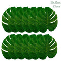 Sage green and gold disposable tableware set with leaves design, includes plates, cups, and napkins for wedding or party decor