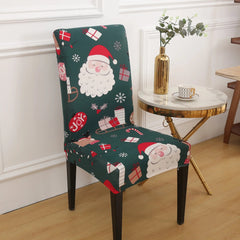  Showlu Fashion Store 11 / Universal Santa Chair Covers for Dining Room Christmas Removable Slipcovers for Dining Chair Red Spandex Kitchen Chair Slipcovers Set