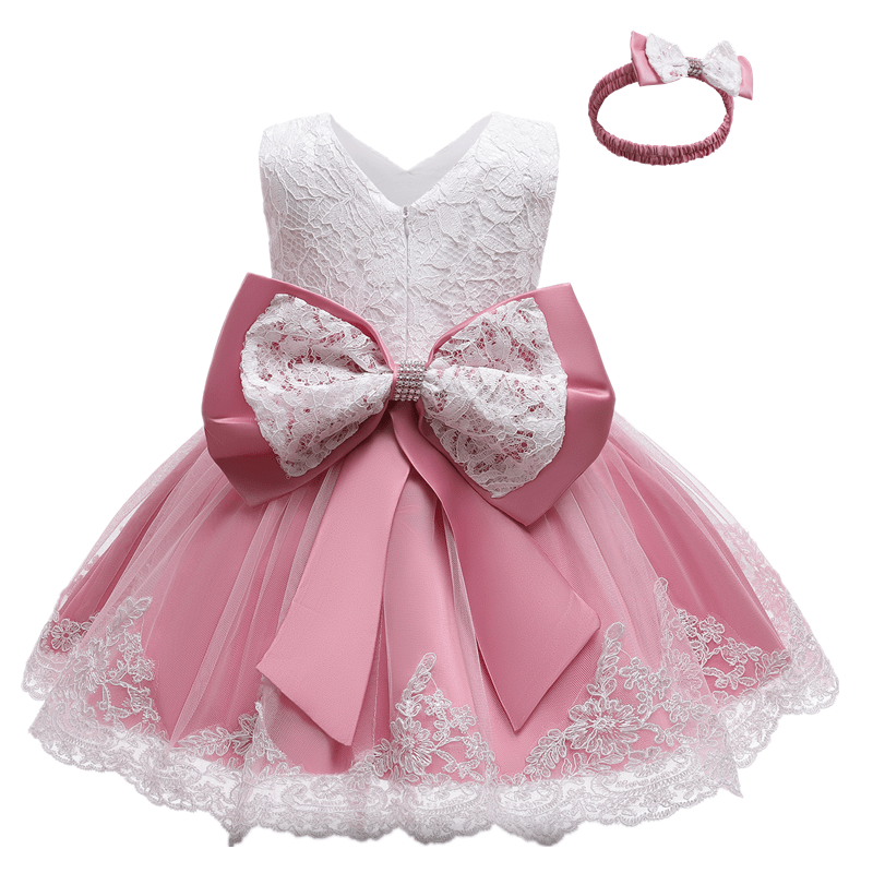 Showlu Fashion Store 110 / Pink-DS Girls' Dress Summer Birthday Party Gaoding Formal Dress Children's Sweet Summer Dress Baby Girls' Bud Skirt Princess Dress