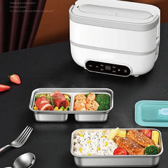 Showlu Fashion Store 1100ml Smart Electric Lunch Box Office Keep Warm Heated Lunch Box Water-free Appointment Breakfast Machine Food Heater 220V