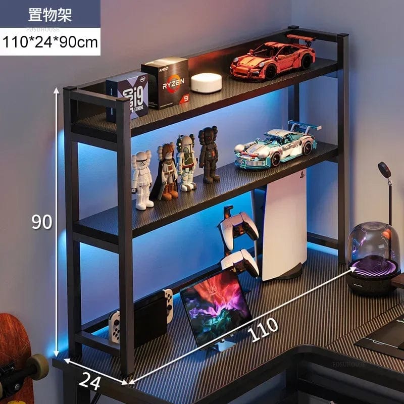 SHOWLU FASHION STORE 110cm shelf European Rental Room Desktop Computer Desks Creative Bedroom Furniture Corner PC Desk Durable Home Study L-shaped Office Table