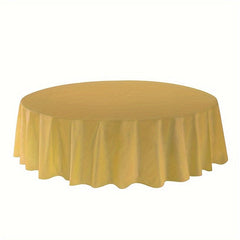 Showlu Fashion Store 12-Pack Premium Plastic Table Cover Medium Weight Disposable Tablecloth-for Wedding, Birthday, Bachelor Party, Graduation - Versatile Fit For Various Occasions, Holiday-Themed 12PK Round 84"