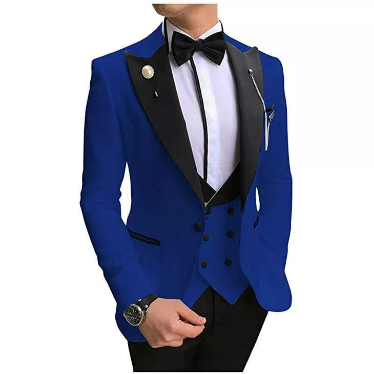  Showlu Fashion Store 12 / S(About 130kg) Fancy Men's Wedding Slim-Fit Korean Style Suit