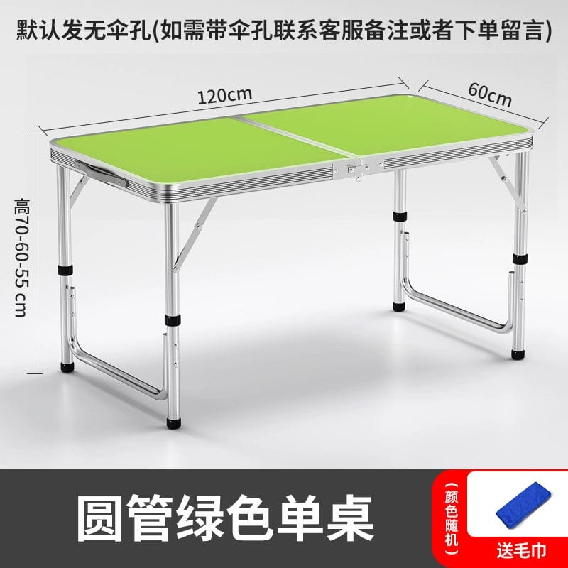 SHOWLU FASHION STORE 【加厚圆管】120绿色-如需伞孔单独备注 Night Market Push Thickened Foldable Dining Table and Chair Outdoor