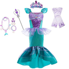 Showlu Fashion Store 121452038 150 / Mermaid Skirt + Accessories 03 Children's Mermaid Princess Dress Girls Birthday Formal Dress Children's Day Performance Costume Cosplay Disney