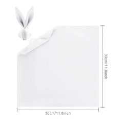  Showlu Fashion Store 12pcs 30*30cm Satin Napkin Serving Table Decor Dinner Towel for Wedding Party Home Hotel Christmas Decor Table Napkins White