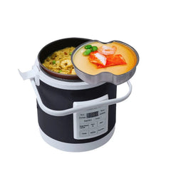 Showlu Fashion Store 12V-24V 12V 24V Mini Car Rice Cooker 1.6L  car trucks electric soup porridge cooking machine food steamer warmer fast heating lunch box